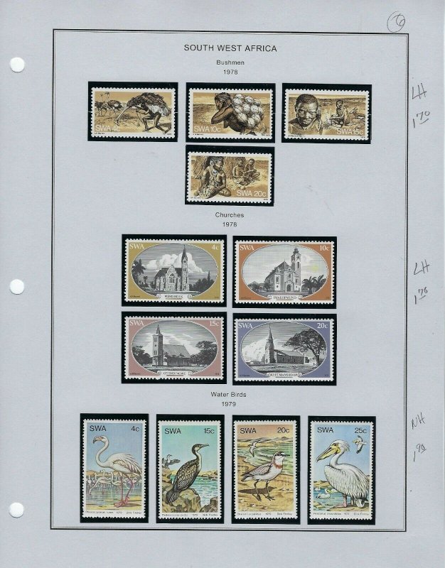 SOUTH WEST AFRICA ALMOST COMPLETE 1968-1989/ MINT 85% NH/LIGHTHOUSE BINDER/DUST 