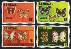 Senegal 555-558,559 ad sheet,MNH.Michel 759-762,763-766 Bl.41. Butterflies 1982.