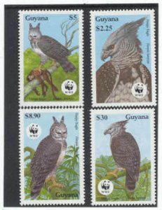 Guyana 2241-43/46/MNH VF WWF/Birds