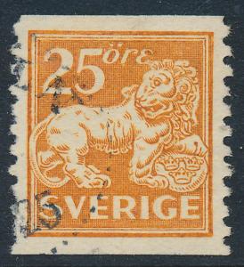 Sweden Scott 120 (Fa 147), 25ö orange Lion type, VF Used