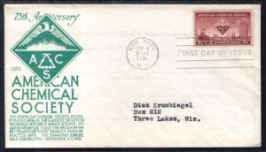 US 1002 Chemical Society C Andeson Blue Green Typed FDC