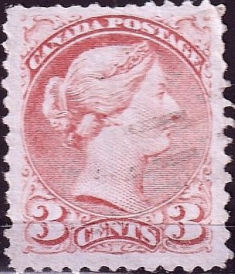 Canada Small Queen #37a in an Early Rose Shade (174)