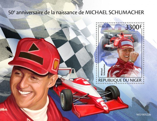 NIGER - 2019 - Michael Schumacher - Perf Souv Sheet  - M N H