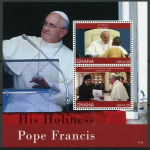 Ghana 2014 MNH His Holiness Pope Francis 2v S/S Yingluck Shinawatra Thailand