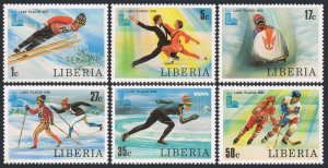 Liberia 867-872,873,MNH.Mi 1168-1173,Bl.95. Olympics Lake Placid-1980.Hockey,