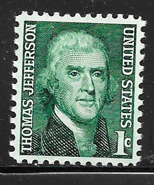 USA 1278: 1c Thomas Jefferson, MNH, VF