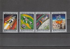 Rwanda  Scott#  373-380  MNH  (1970 Conquest of Space)