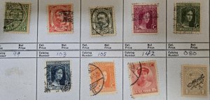 Stamp Luxembourg 1897-1917 #76-77,80,82-83,97-98,103,105,142 used O80 MH