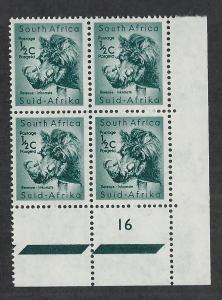 SOUTH AFRICA SC# 241 CONTROL B/4 FVF/MNH 1961