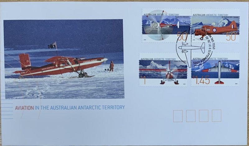 AUSTRALIAN ANTARCTIC. 2005 FDC AVIATION SG168/171