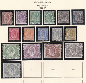 Kenya - Uganda 18-33, King George VI Definitives, Hinged, 1/2 Cat.