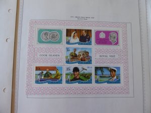 Cook Islands 1969-1971 Mint Stamp Collection on Album Pages 