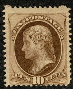 USA #187 Fine OG LH, post office fresh,  a real super looking stamp, excellen...