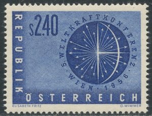 AUSTRIA Sc#611 1956 International Power Conference Complete OG Mint NH