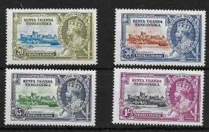 KENYA, UGANDA & TANGANYIKA SG124f/7f 1935 SILVER JUBILEE DIAGONAL LINE VAR MNH