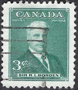 Canada #303 3¢ Sir Robert Borden (1951). Used.