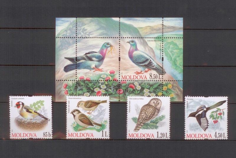 Moldova 2010 Birds 5 MNH stamps