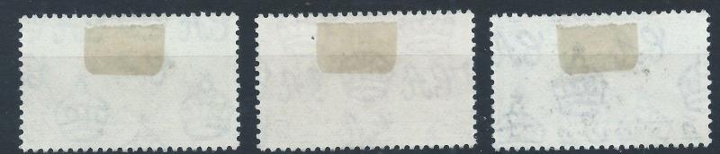 HONG KONG 1937 KGV SG137-139 Coronation Set USED