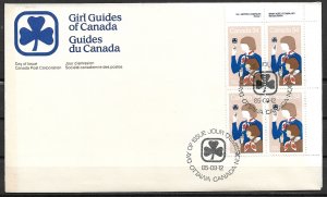 1985 Canada 1062 Girl Guides Movement Centennial FDC