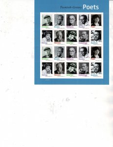 Poets Forever US Postage Sheet #4654-63 VF MNH
