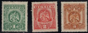 MEXICO Scott 294-296 MH* 1899 stamps