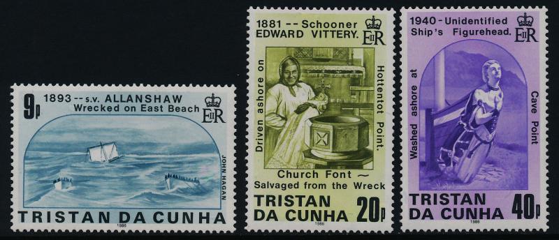 Tristan da Cunha 393-5 MNH Shipwrecks