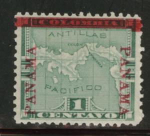 PANAMA Scott 71 MH* Map stamp 1903 overprint