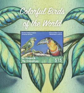 St. Vincent 2018 - Birds of the World - Toucan - Souvenir Stamp Sheet - MNH