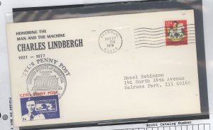 US  Czyl's Penny Post Cover 1977, Posen, IL, Charles Lindbergh, Honorary Cover, Nice Item