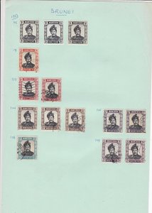BRUNEI Stamps 1952 Album Page Ref 45603