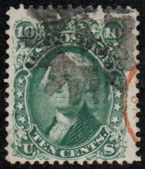 MALACK 89 VF JUMBO, fancy cork and orange handstamp ..MORE.. b8406