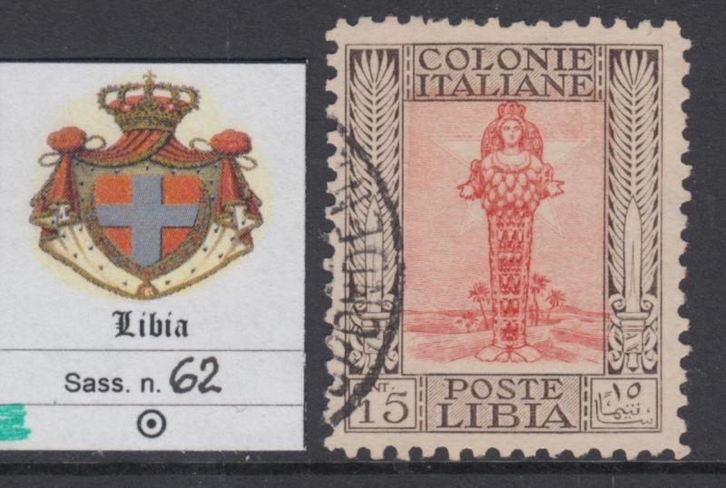 ITALY - Libia n.62 - cv 85$ - used