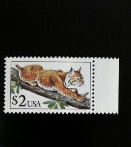 1990 $2 Bobcat Scott 2482 Mint F/VF NH