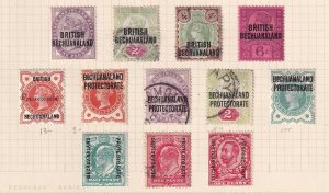 BECHUANALAND PROTECTORATE COLLECTION ON PAGES MINT AND LIGHT USED CAT VALUE $310