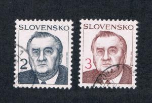 Slovakia 159-159A Used President Michal Kovac  (S0147)