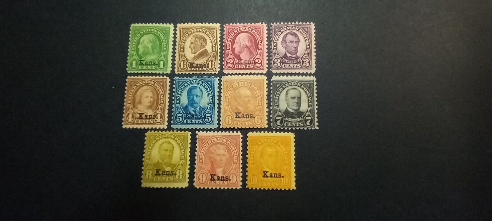 US Stamp 658 thru 668 Mint Full Set Kansas Overprints United States