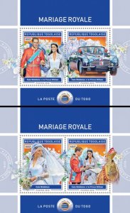 TOGO - 2018 - Royal Wedding #1 - Perf Souv Sheet - Mint Never Hinged