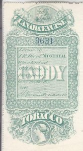 Canada: Customs Tobacco Stamp, Brandon #M-163, Mint (36874)