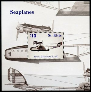 St Kitts Aviation Stamps 2016 MNH Seaplanes Savoia Marchetti Planes 1v S/S