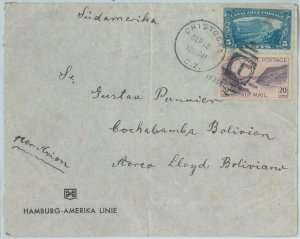 81744 - USA: Panama Canal Zone - POSTAL HISTORY -  COVER to BOLIVIA! 1938