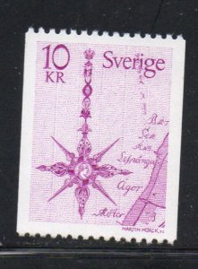 Sweden Sc 1257 1978 10 kr Map North Arrow stamp mint NH