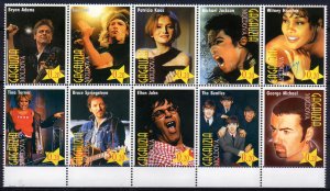 Gagauzia (Moldova) 1996 THE BEATLES-GEORGE MICHAEL-ELTON JOHN Sheetlet (10) MNH