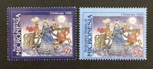 Micronesia 1996 #251-2, Christmas, MNH.