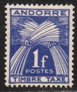 French Andorra Sc #J33 Mint Hinged