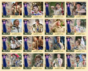 Stamps. Scouts 2024 year 16 stamps perforated  NEW