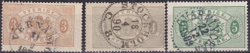 Sweden  #O13-5  F-VF Used CV $3.55  (Z6246)