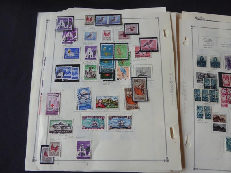 South Africa Classic Stamp Collection on Album Pages