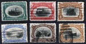 US Sc 294 - 299 Pan American Expo Used 1903 Set