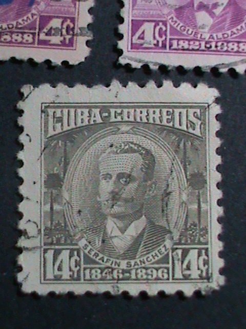 ​CUBA- 1954-SC#519//528- 11 CUBA FAMOUS PERSONS USED STAMPS-SET-VERY FINE