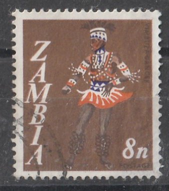 Zambia 1968 Various Designs 8n (1/12) USED